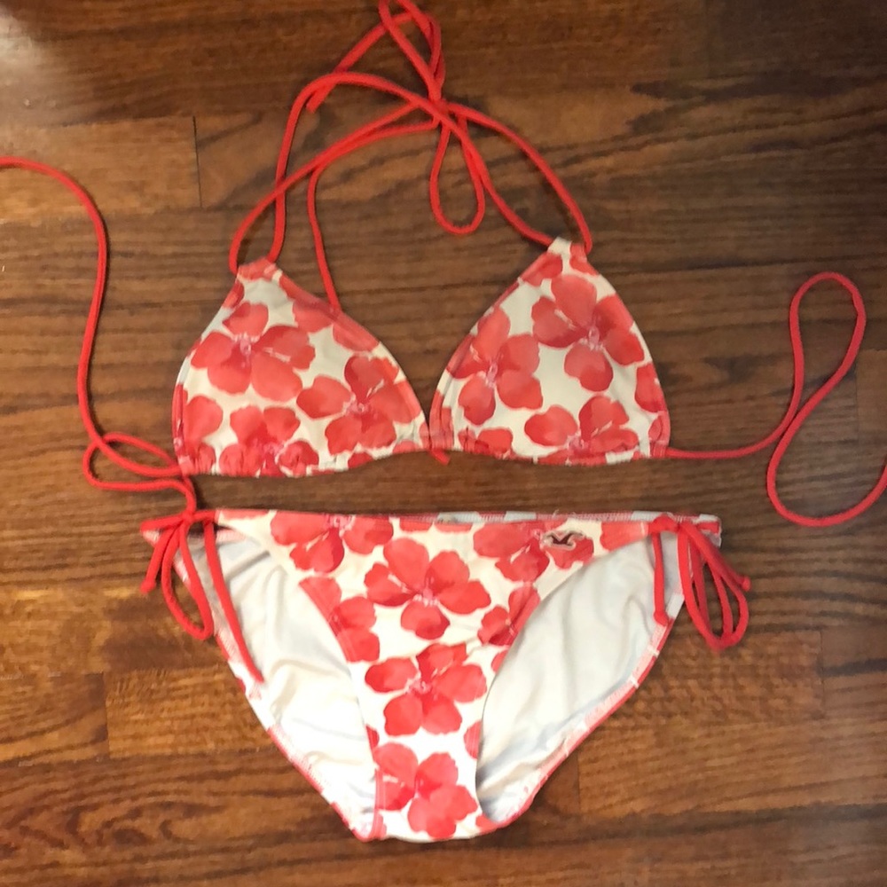 Flower Hollister String Bikini